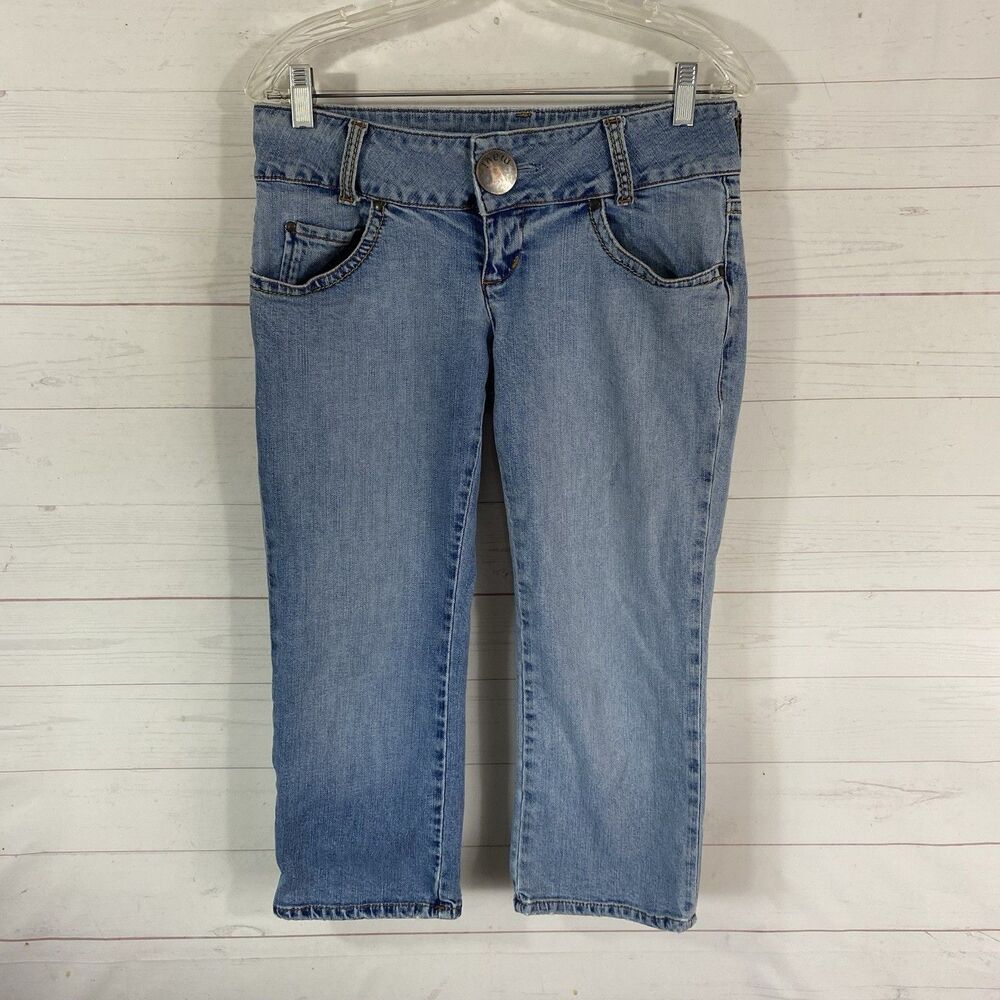 Mavi Womens Jodi Low Rise Capri Jeans Size 29 Blue Cotton Blend Pockets